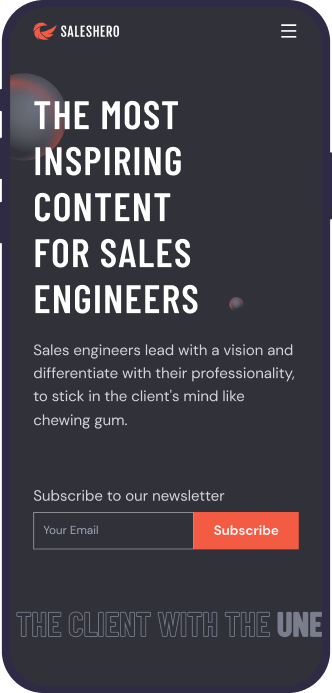 Saleshero, Designed and Developed by Ester Digital